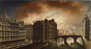 حريق فندق ديو عام 1772، حوالي 1772 (زيت على قماش)