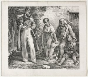 التسول للزكاة ، 1819. بواسطة الكسندر جبرائيل (بعد) ديكامبس