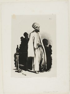 يقف تركي ، اللوحة أحد عشر من رسومات الحبر لشارليت بواسطة Nicolas Toussaint Charlet