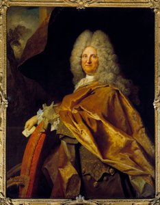 صورة لرجل (جاك دي لاج (فعل 1660) ، متلقي الأحجام ، سكرتير الملك لويس الخامس عشر في عام 1718؟) رسم نيكولاس دي لارجيليير (1656-1746) القرن الثامن عشر. 1،39x1،07 م بواسطة نيكولاس دي لارجيليير