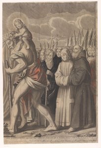 موكب نصر المسيح مع شخصيات من العهدين القديم والجديد Le triomphe de Jesus Christ (العنوان على الكائن) بواسطة بيير جاليز