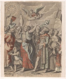 موكب نصر المسيح مع شخصيات من العهد القديم والعهد الجديد (الجزء الثاني) Le triomphe de Jesus Christ (العنوان على الكائن) بواسطة بيير جاليز