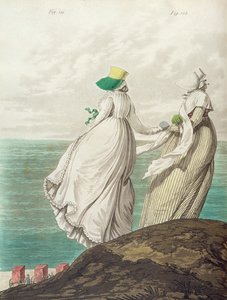 مكان الاستحمام ، من "معرض الأزياء" ، 1797 (نقش الألوان) بواسطة نيكولاس فون هايدلوف