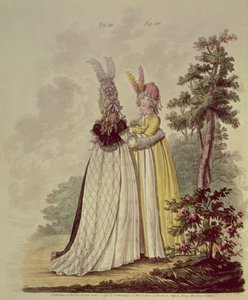 فساتين المشي من معرض الأزياء لـ N. Heideloff ، 1796 (أكواتينت) بواسطة نيكولاس فون هايدلوف