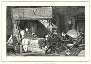 عالم الفلك الإيطالي جاليليو جاليلي في أرسيتري بإيطاليا ، حيث توفي عام 1642 (ليتو) بواسطة نيكولو (بعد) بارابينو