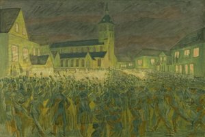 قطار الشعلة عام 1867 لـ HC Andersen في Odense بواسطة نيلز لارسن ستيفنز