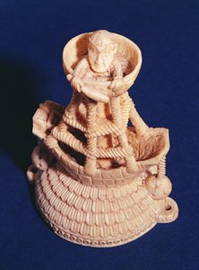 الجزء العلوي من قبو الملح من قبل ربان السفينة هيرالدك ، نيجيريا ، بيني البرتغالية ، c.1525-1600