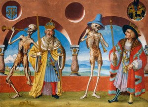 Death, Emperor and King from the Dance of Death cycle by Albrecht Kauw
