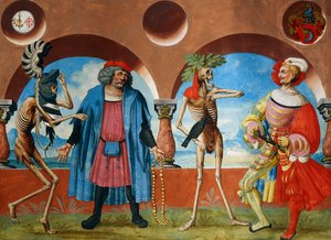 Death, head of government and bourgeois of Bern from the Dance of Death cycle by Albrecht Kauw