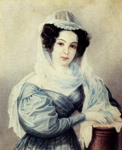 صورة كاميلا إفاشيفا لو دانتيو 1808-1839 ، زوجة Decembrist فاسيلي إفاشيف ، 1834