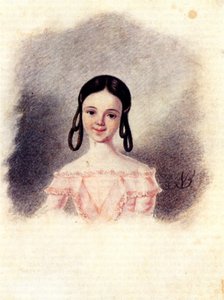 صورة صوفيا مورافيوفا ، ابنة Decembrist نيكيتا مورافيوف ، 1833-1835