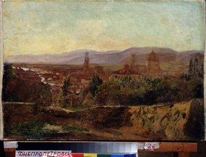 فلورنسا (ايطاليا) (فلورنسا). لوحة لنيكولاي نيكولايفيتش جي (جاي) (1831-1894) ، زيت على قماش