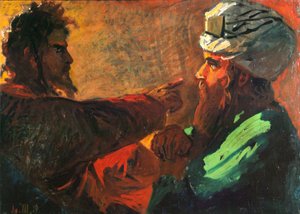 دراسة المسيح ونيقوديموس ، 1889 بواسطة نيكولاي نيكولايفيتش جي