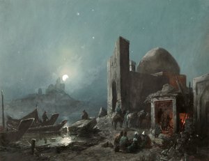 مشهد من الحياة في آسيا الوسطى ، ١٨٨٧.