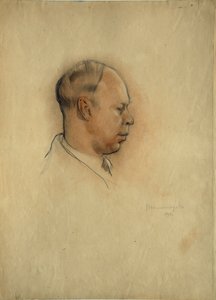صورة للملحن سيرجي بروكوفييف (1891-1953) بواسطة Nikolai Nikolayevich Vysheslavtsev