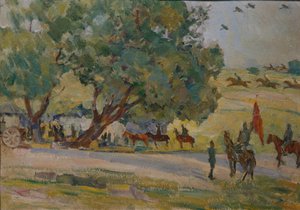 مناورات بالقرب من موسكو ، 1930-1933 بواسطة نيكولاي بافلوفيتش أوليانوف