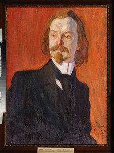 صورة للشاعر كونستانتين بالمونت (1867-1942) (صورة للشاعر كونستانتين بالمونت) - لوحة لنيكولاي بافلوفيتش أوليانوف (أوليانوف) (1875-1949) ، زيت على قماش