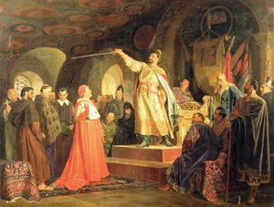 الأمير الروماني Halych-Volhynia استقبال سفراء البابا إنوسنت الثالث ، 1875