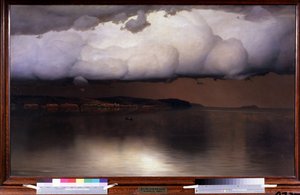صمت (صمت). Peinture de Nikolai Nikanorovich Dubovskoy (1859-1918) ، Huile sur Toile