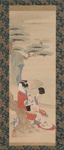 The Brine Maiden Matsukaze ، أوائل القرن الثامن عشر.