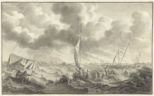 خرق دايك بالقرب من كامبن ، 1775 بواسطة نواش فان دير مير (الثاني)