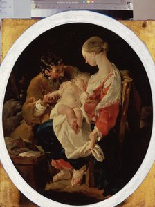 "العائلة المقدسة" (العائلة المقدسة) لوحة لنويل هال (1711-1781) متحف هيرميتاج في القرن الثامن عشر ، سانت بطرسبرغ بواسطة نويل هاله