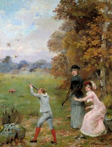 لوحة The Little Hunter التي رسمها نويل سونير (1847-1890) مجموعة خاصة من القرن التاسع عشر بواسطة نويل سونير