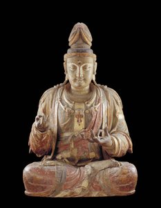 The Bodhisattva Guanyin (خشب ، جيسو ، أصباغ معدنية وذهب) بواسطة مدرسة اسرة سونغ الشمالية الصينية