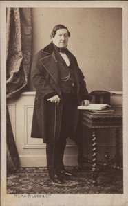 صورة للمؤلف الموسيقي جيوشينو أنطونيو روسيني 1792-1868 ، قبل عام 1868. بواسطة نوما بلانك