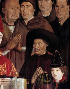 Polyptych of Saint Vincent (Paineis de Sao Vicente de Fora). صورة هنري لو نافيجاتور (1394-1460) أمير البرتغال. تفاصيل لوحة لنونو جونكالفيس ، رسام برتغالي من القرن الخامس عشر. المتحف الوطني للفن القديم ، لشبونة
