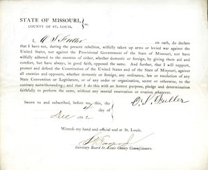 قسم الولاء لـ OS Fuller of Missouri ، مقاطعة سانت لويس بواسطة OS Fuller