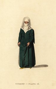 امرأة تركية من القسطنطينية (اسطنبول) ، الإمبراطورية العثمانية بواسطة اوكتافيان (بعد) دالفيمارت