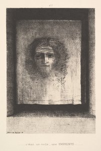 حجاب صورة مطبوعة ، 1891. بواسطة Odilon Redon