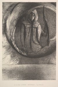 وهناك ، أسترال أيدول ، تأليه ، 1891. بواسطة Odilon Redon
