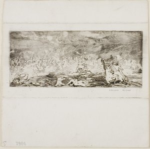 معركة بواسطة Odilon Redon