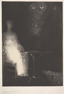 أدناه ، رأيت الخطوط البخارية لشكل بشري ، 1896. بواسطة Odilon Redon