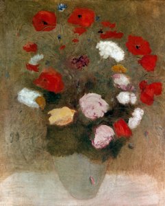باقة من الخشخاش لوحة رسمها أوديلون ريدون (1840-1916). بواسطة Odilon Redon