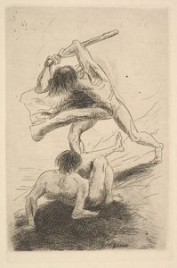 قايين وهابيل ، 1886. بواسطة Odilon Redon