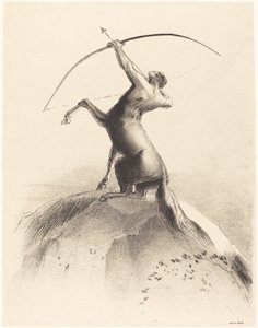 قنطور تهدف إلى الغيوم بواسطة Odilon Redon
