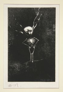 Dans le d؟ dale des plants la bl؟ me figure apparaissait (في متاهة الفروع ظهر الشكل الشاحب) ، من سلسلة Le Jur؟ (المحلف) بواسطة Odilon Redon