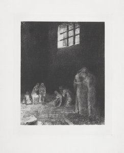 في ظلال الناس يبكون ويصلون ... بواسطة Odilon Redon