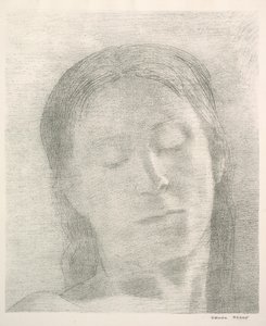 عيون مغلقة ، 1890. بواسطة Odilon Redon