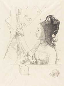 لمحة عن امرأة بواسطة Odilon Redon