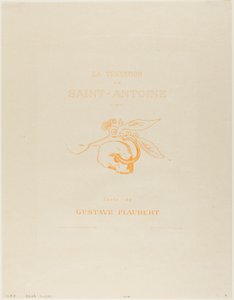 واجهة الكتاب / لوحة العنوان لـ Tentation de Saint Antoine بواسطة Odilon Redon