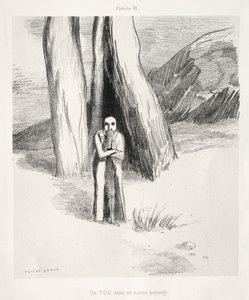 تكريم لغويا: مجنون في مشهد كئيب ، 1885. بواسطة Odilon Redon