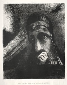 تكريم لغويا: في حلمي رأيت في السماء وجه الغموض ، 1885. بواسطة Odilon Redon
