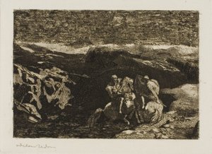 الفرسان في القتال بواسطة Odilon Redon
