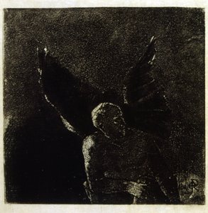 رسم توضيحي لأوديلون ريدون لكتاب quot;Les Fleurs du Malquot; لبودلير. 1891. بواسطة Odilon Redon