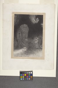 رأيت عدة مرات في السماوات (طباعة حجرية على ورق مزخرف بالعمود) بواسطة Odilon Redon