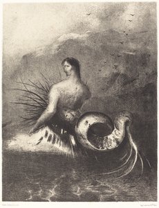 La sirene Sortit des flots vetue de dards (الحورية الملبوسة بالأشواك ، خرجت من الأمواج بواسطة Odilon Redon